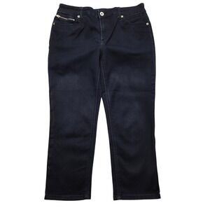 Chico's Platinum Denim Ankle Ultimate Fit Jeans Dark Wash  Womens Size 1 31x23.5